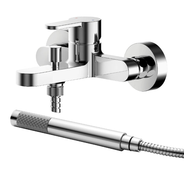 Astor Wall Mounted Bath Shower Mixer Tap With Handset - Chrome