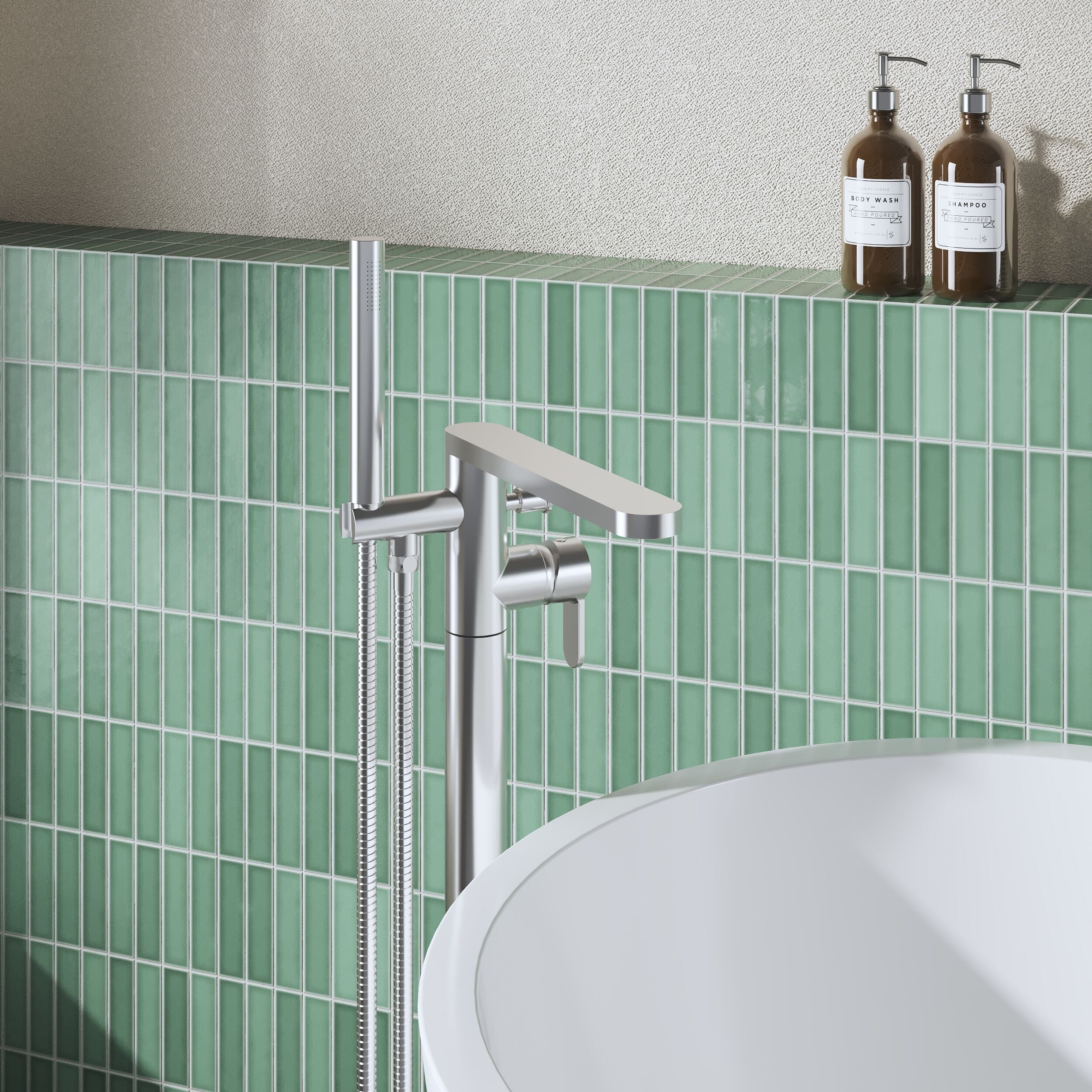 Astor Floor Mounted Bath Shower Mixer Tap With Handset