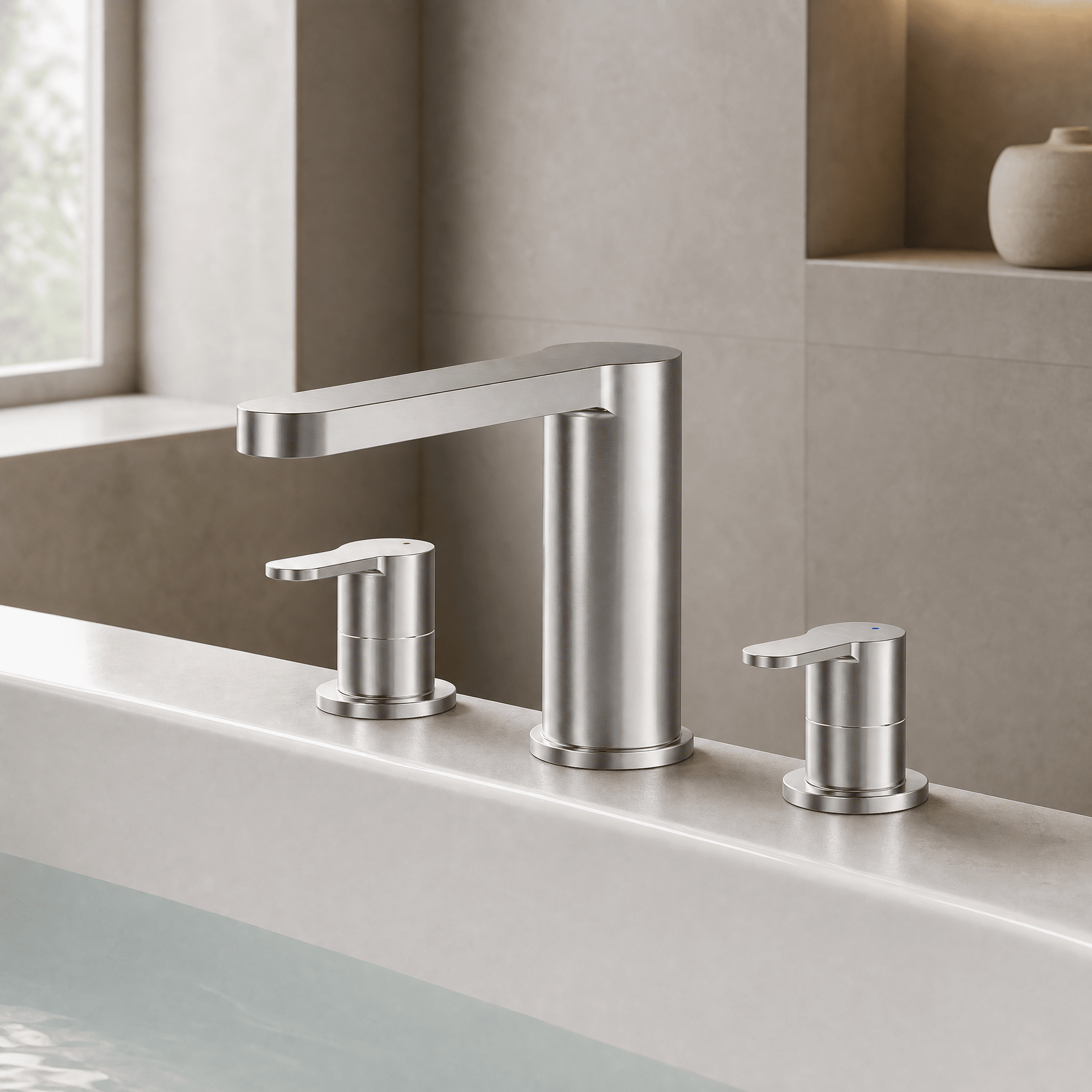 Astor 3 Hole Deck Mounted Bath Filler Tap - Chrome