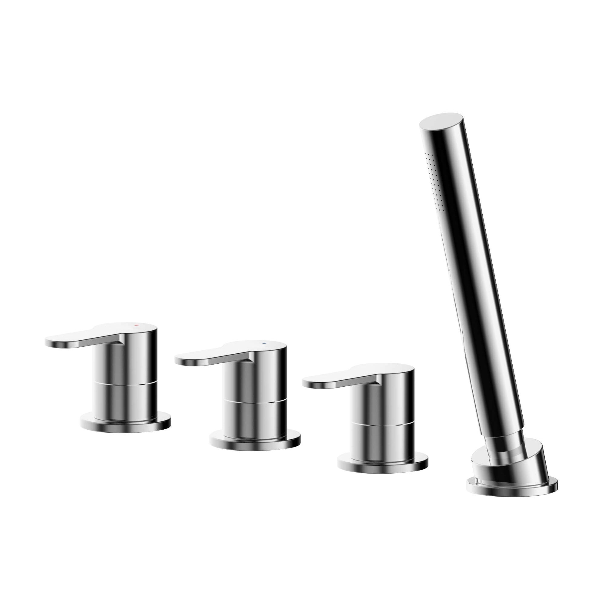 Astor 4 Hole Deck Mounted Bath Shower Mixer Tap - Chrome