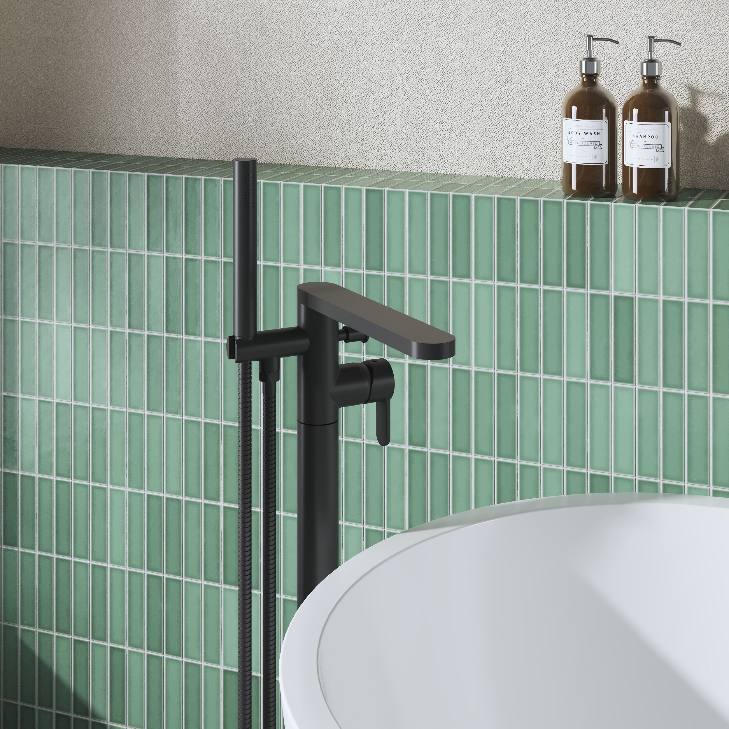 Astor Floor Mounted Bath Shower Mixer Tap With Handset