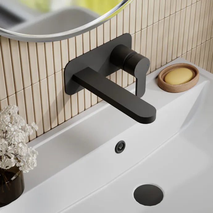 Astor 2 Hole Wall Mounted Basin Mixer Tap With Plate