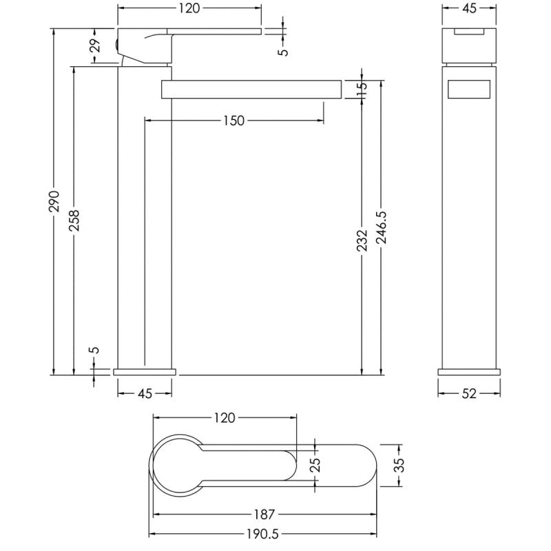 Astor Tall Mono Basin Mixer Tap