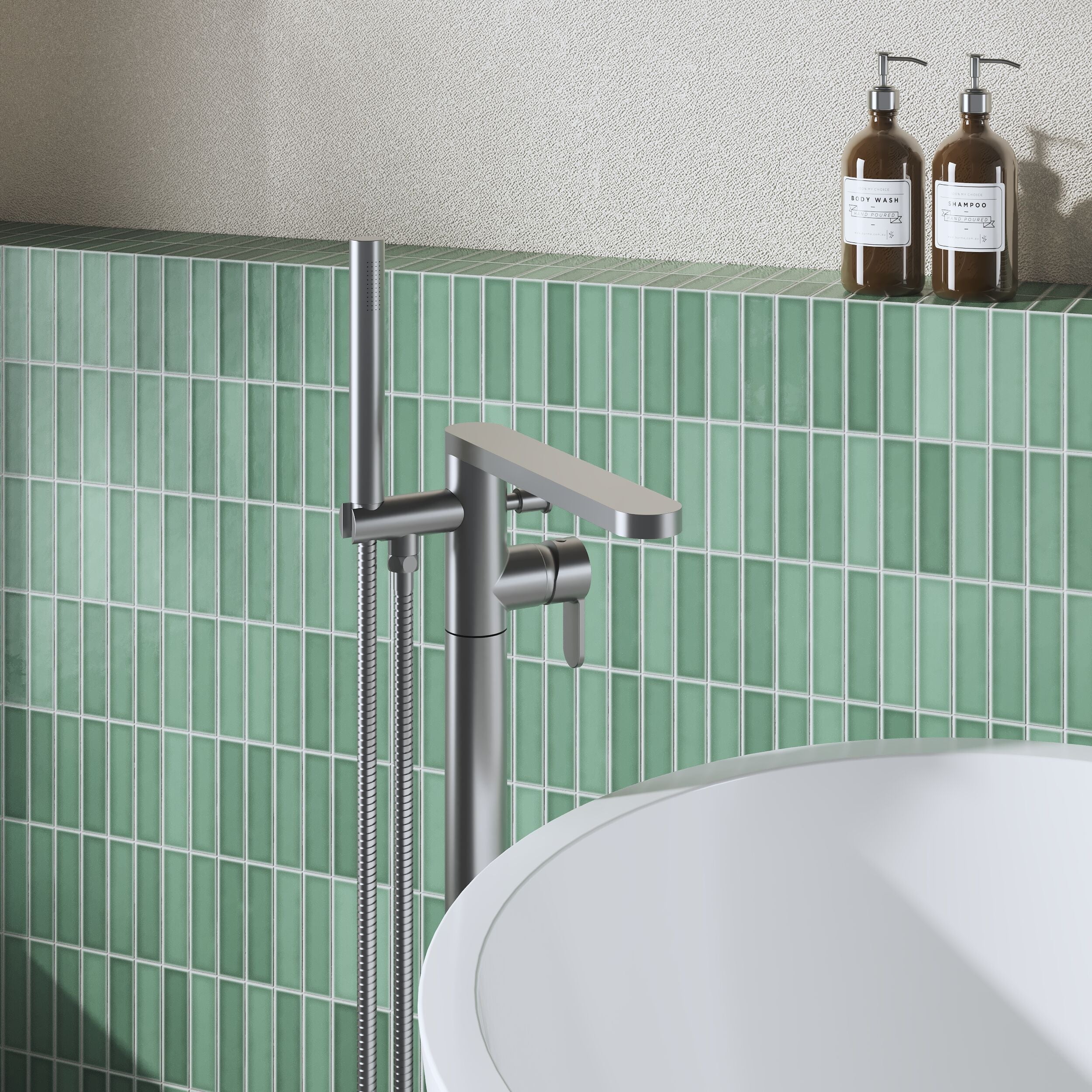Astor Floor Mounted Bath Shower Mixer Tap With Handset