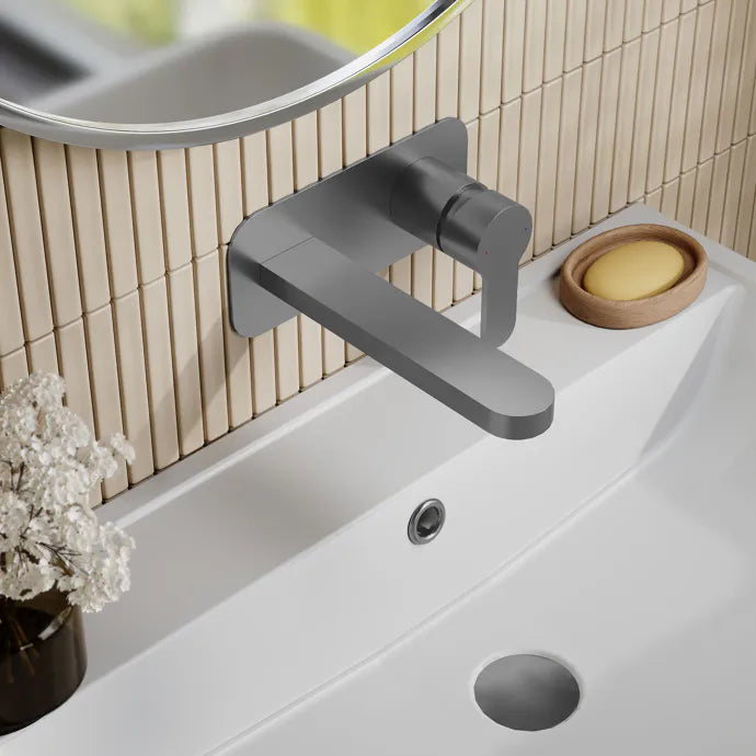 Astor 2 Hole Wall Mounted Basin Mixer Tap With Plate