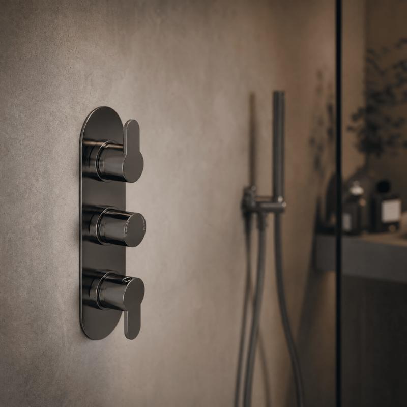 Astor 2 Outlet Thermostatic Concealed Shower Valve With Diverter