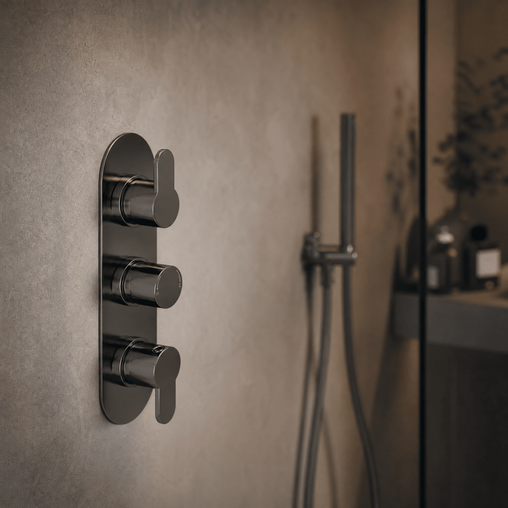 Astor 2 Outlet Thermostatic Concealed Shower Valve With Diverter