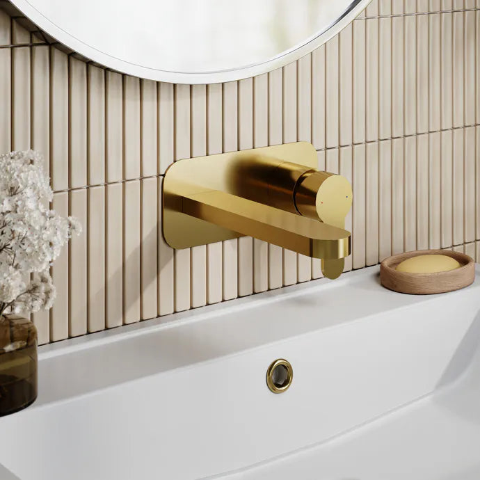 Astor 2 Hole Wall Mounted Basin Mixer Tap With Plate
