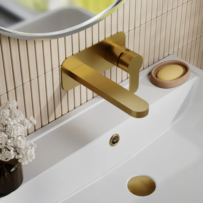 Astor 2 Hole Wall Mounted Basin Mixer Tap With Plate