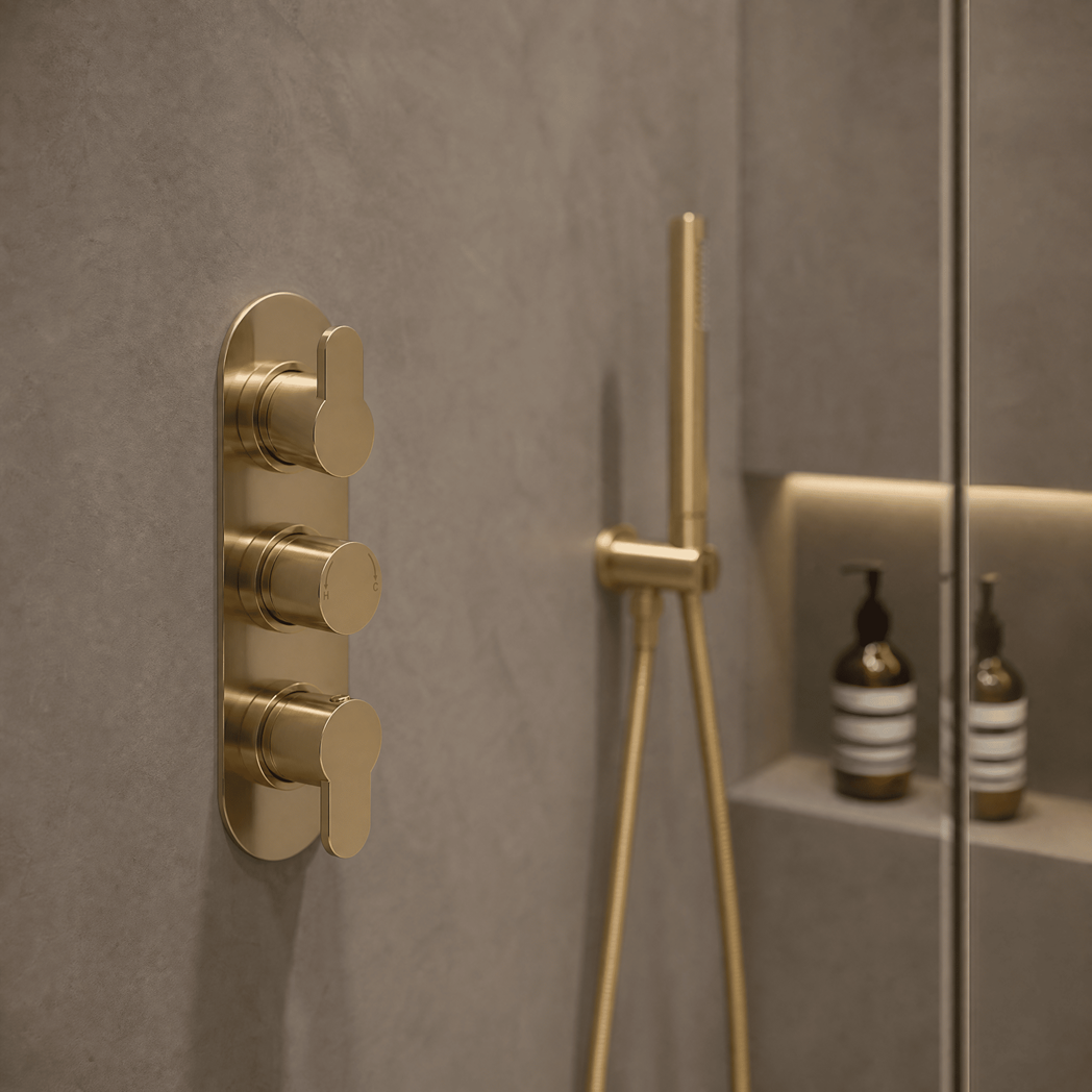 Astor 2 Outlet Thermostatic Concealed Shower Valve With Diverter