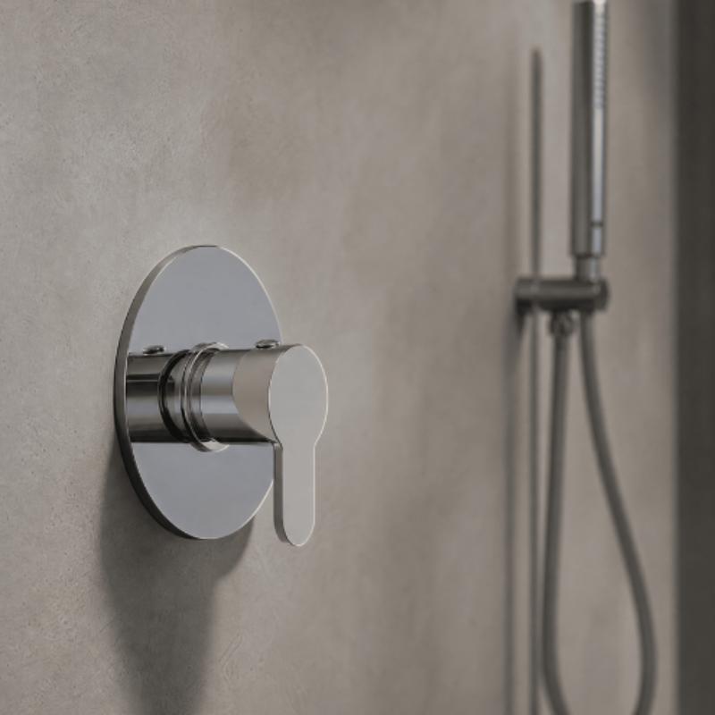 Astor Round 1 Outlet Concealed Stop Tap Shower Valve - Chrome