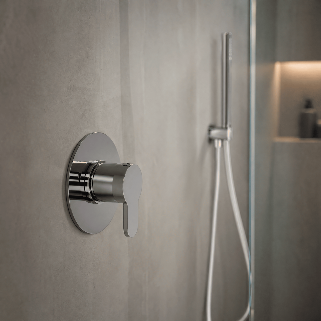Astor Round 1 Outlet Concealed Stop Tap Shower Valve - Chrome