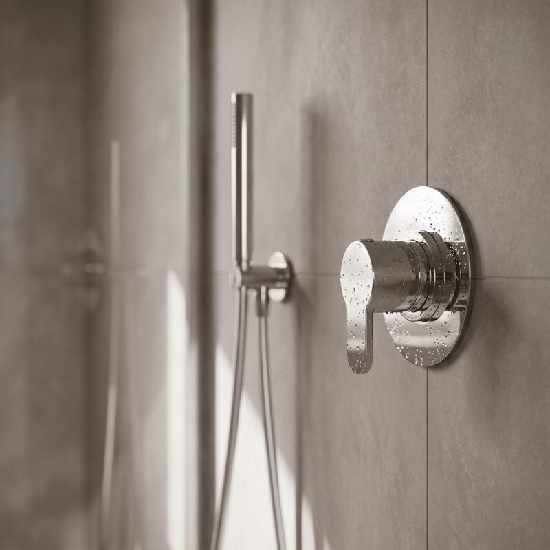Astor Round 1 Outlet Concealed Stop Tap Shower Valve - Chrome