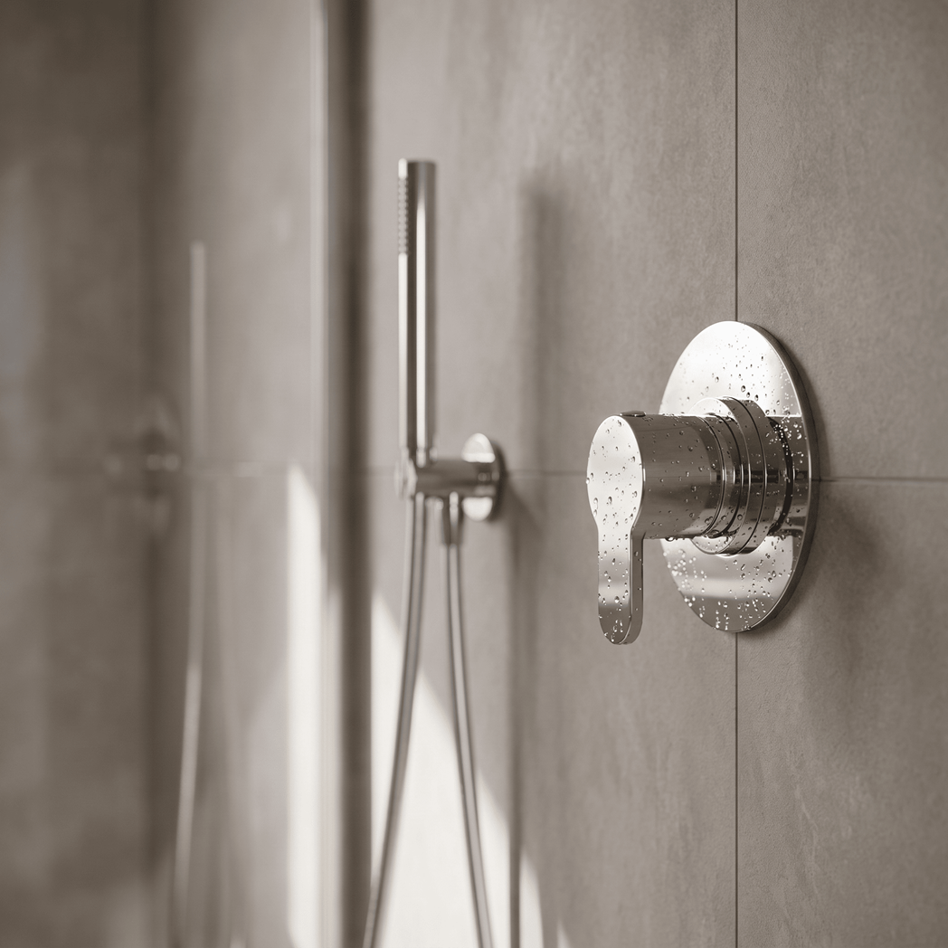 Astor Round 1 Outlet Concealed Stop Tap Shower Valve - Chrome