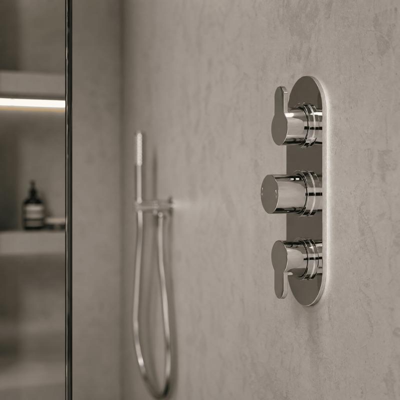 Astor 2 Outlet Thermostatic Concealed Shower Valve With Diverter