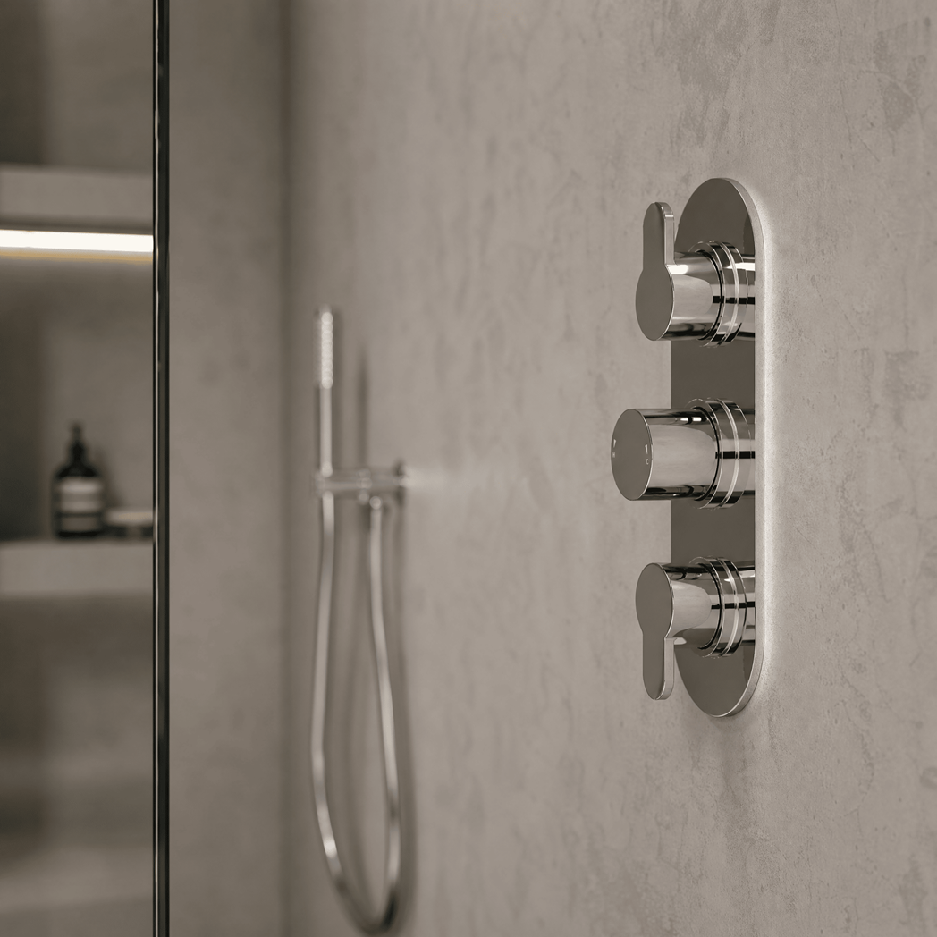 Astor 2 Outlet Thermostatic Concealed Shower Valve With Diverter