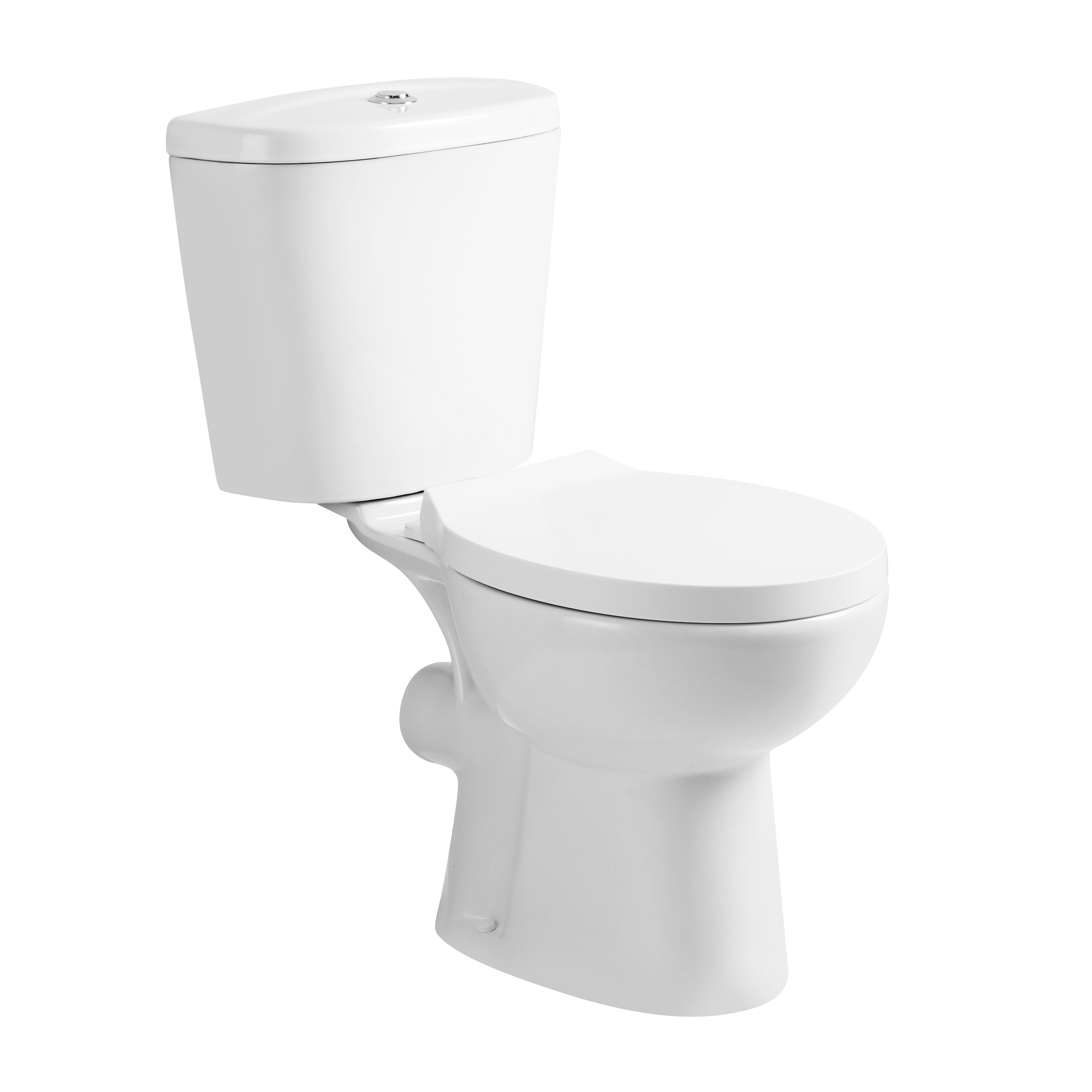 Basics Close Coupled Toilet with Soft Close Seat & Cistern - White