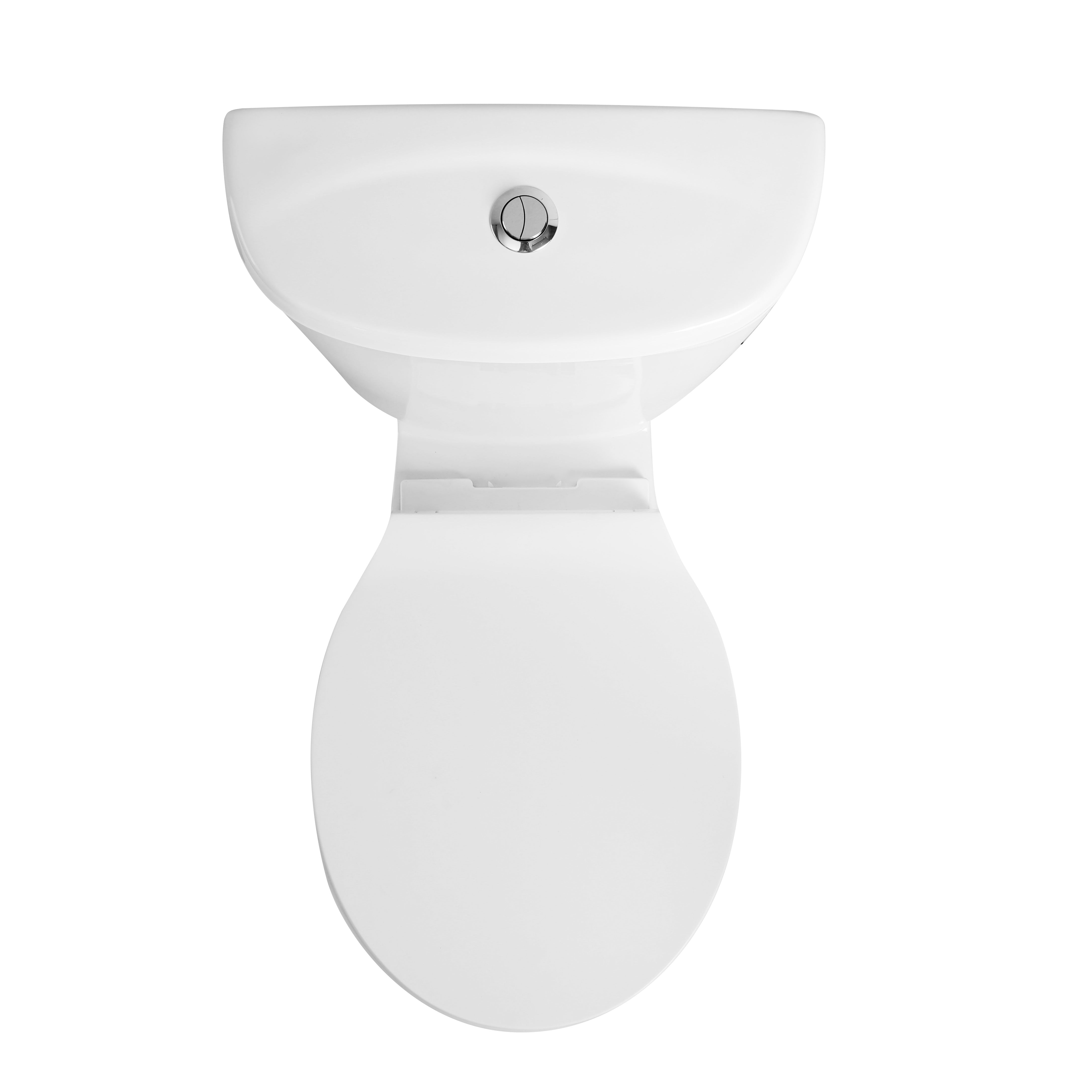Basics Close Coupled Toilet with Soft Close Seat & Cistern - White