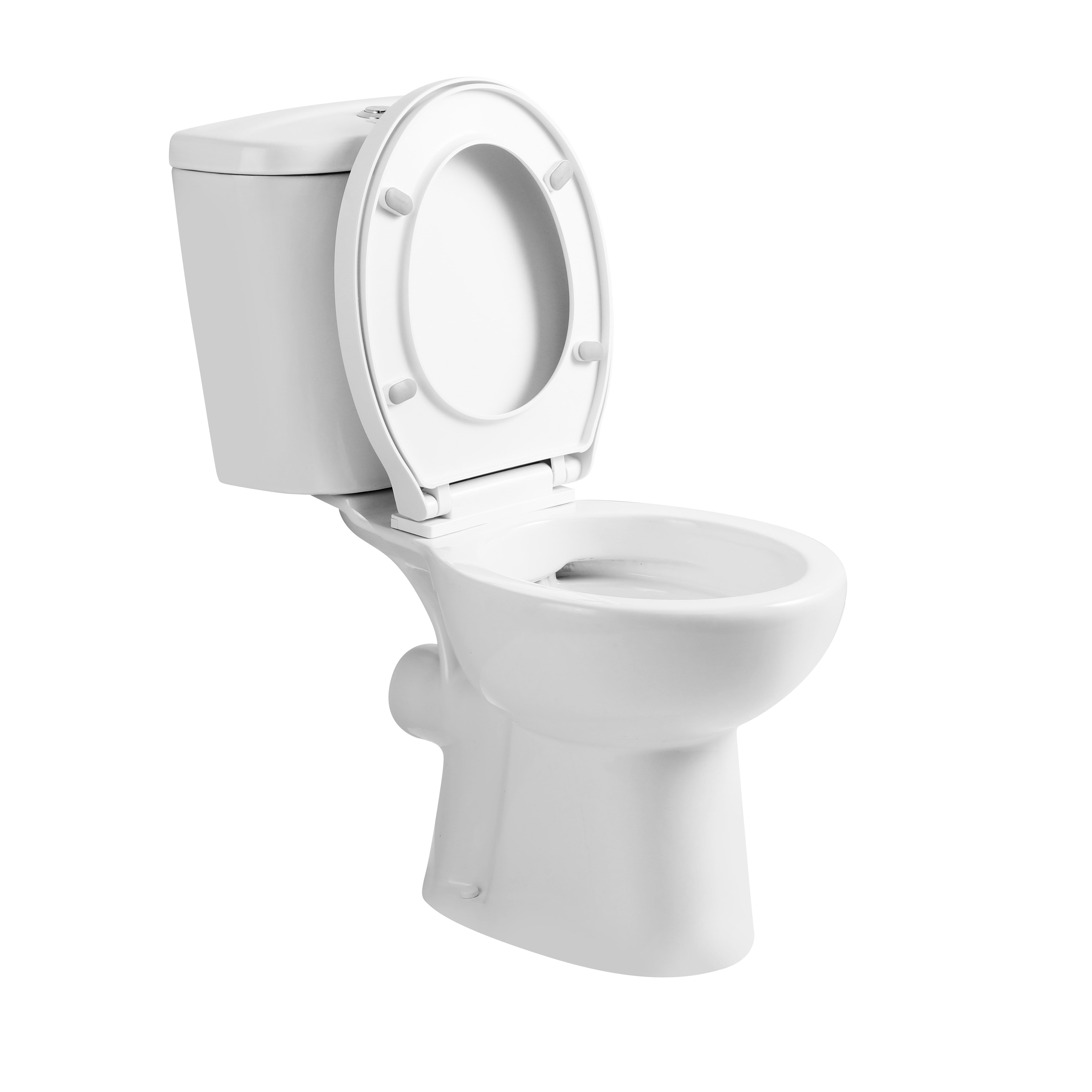 Basics Close Coupled Toilet with Soft Close Seat & Cistern - White