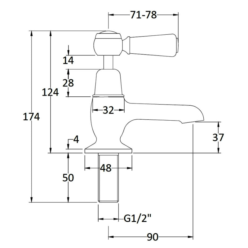 Claremont Topaz Lever Basin Taps Pair