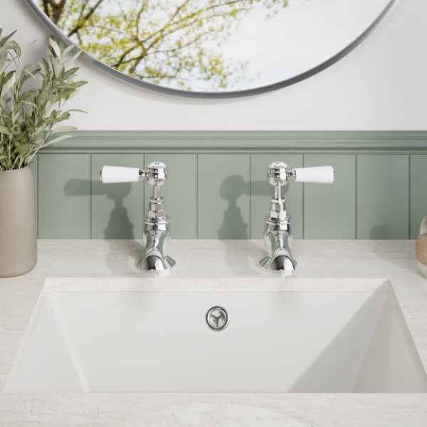 Claremont Lever Basin Pillar Taps