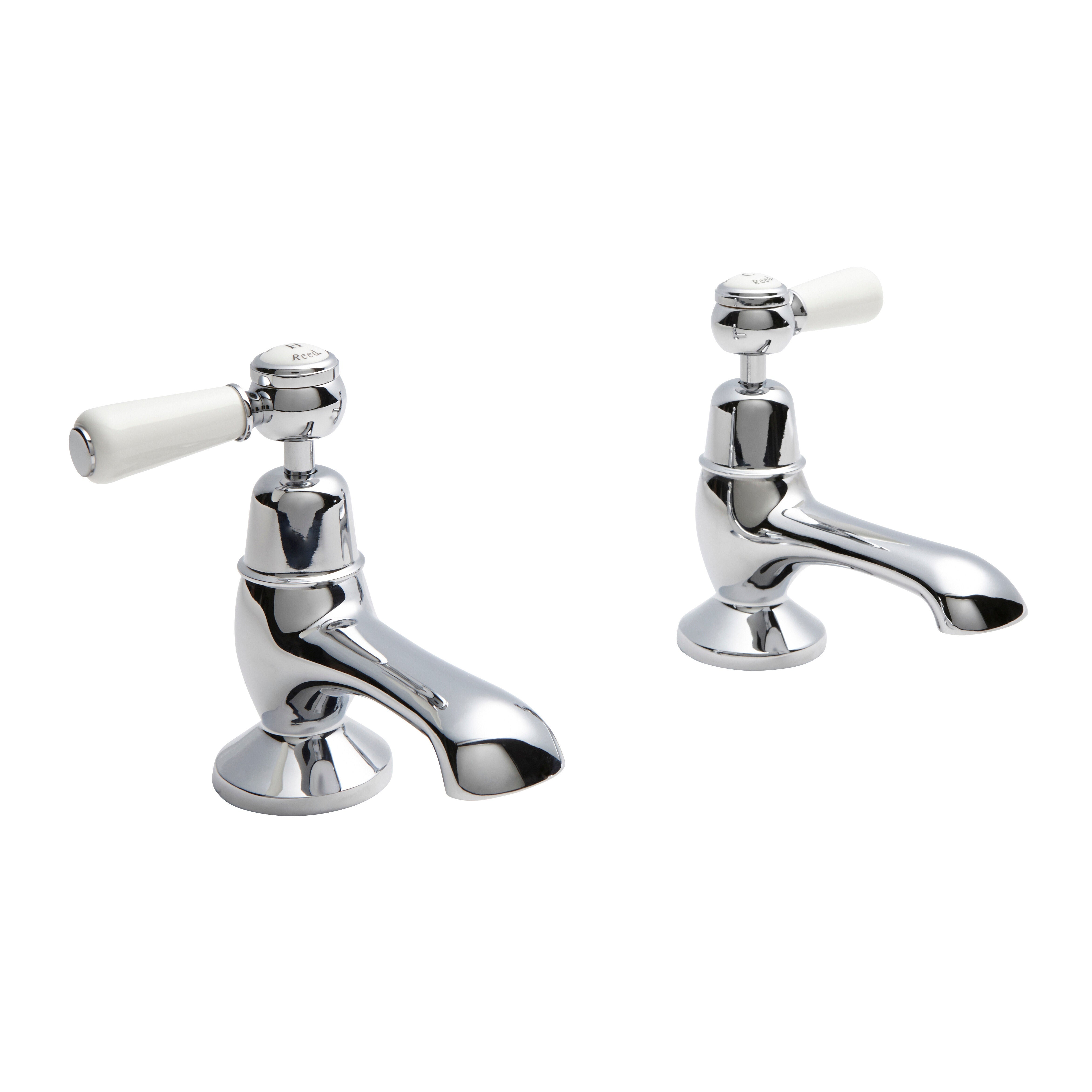 Claremont Topaz Dome Collar Lever Bath Pillar Taps