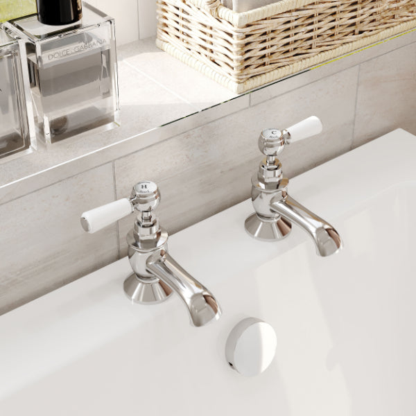Claremont Lever Bath Pillar Taps
