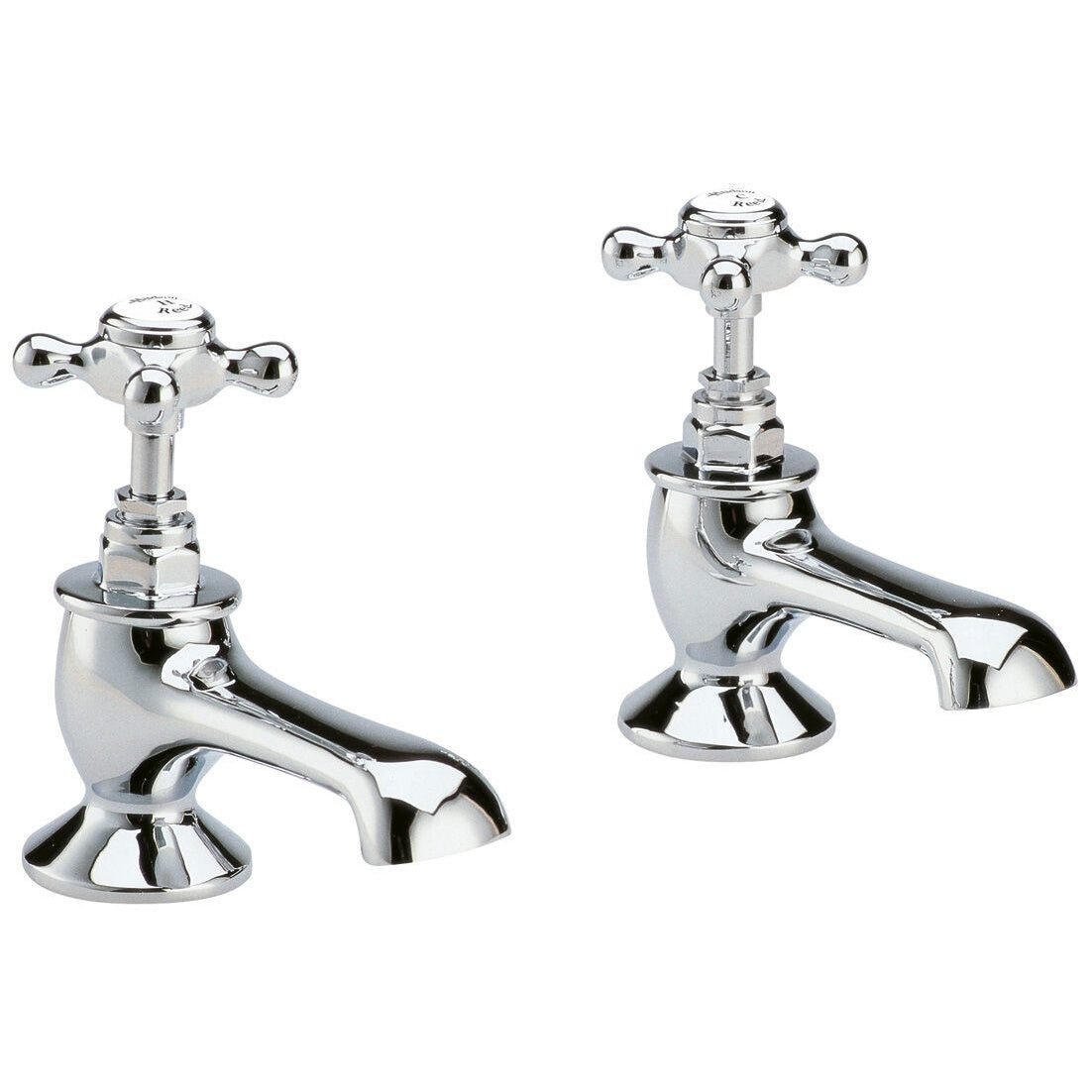 Claremont Topaz Hexagonal Crosshead Bath Taps