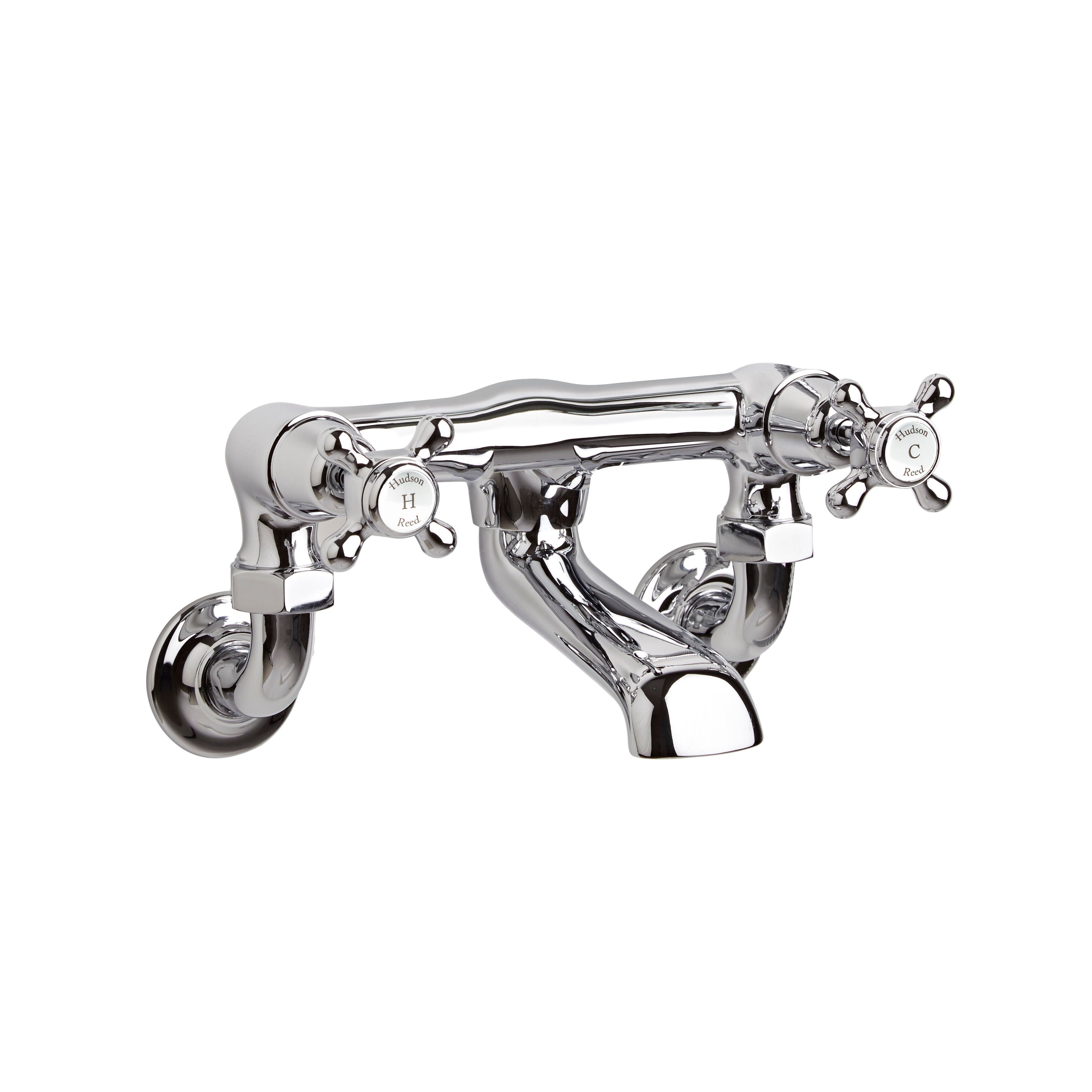 Claremont White Topaz Crosshead Wall Mounted Bath Filler Tap