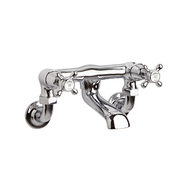 Claremont Traditional Crosshead Wall Mounted Bath Filler Tap