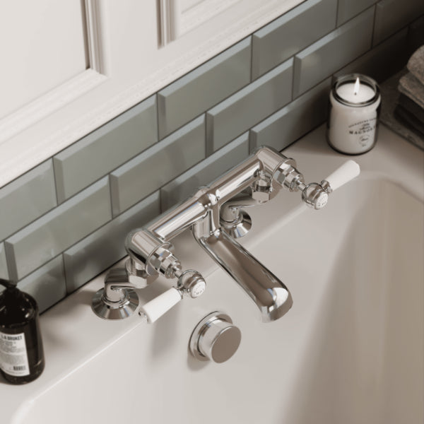 Claremont Dual Lever Deck Mounted Bath Filler Tap