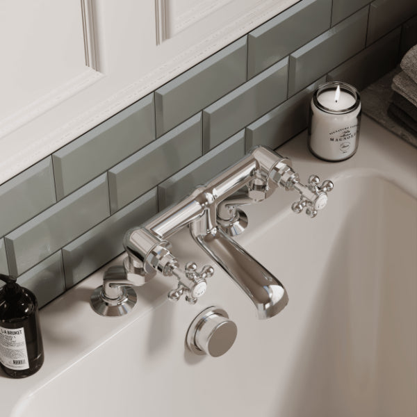 Claremont Crosshead Deck Mounted Bath Filler Tap