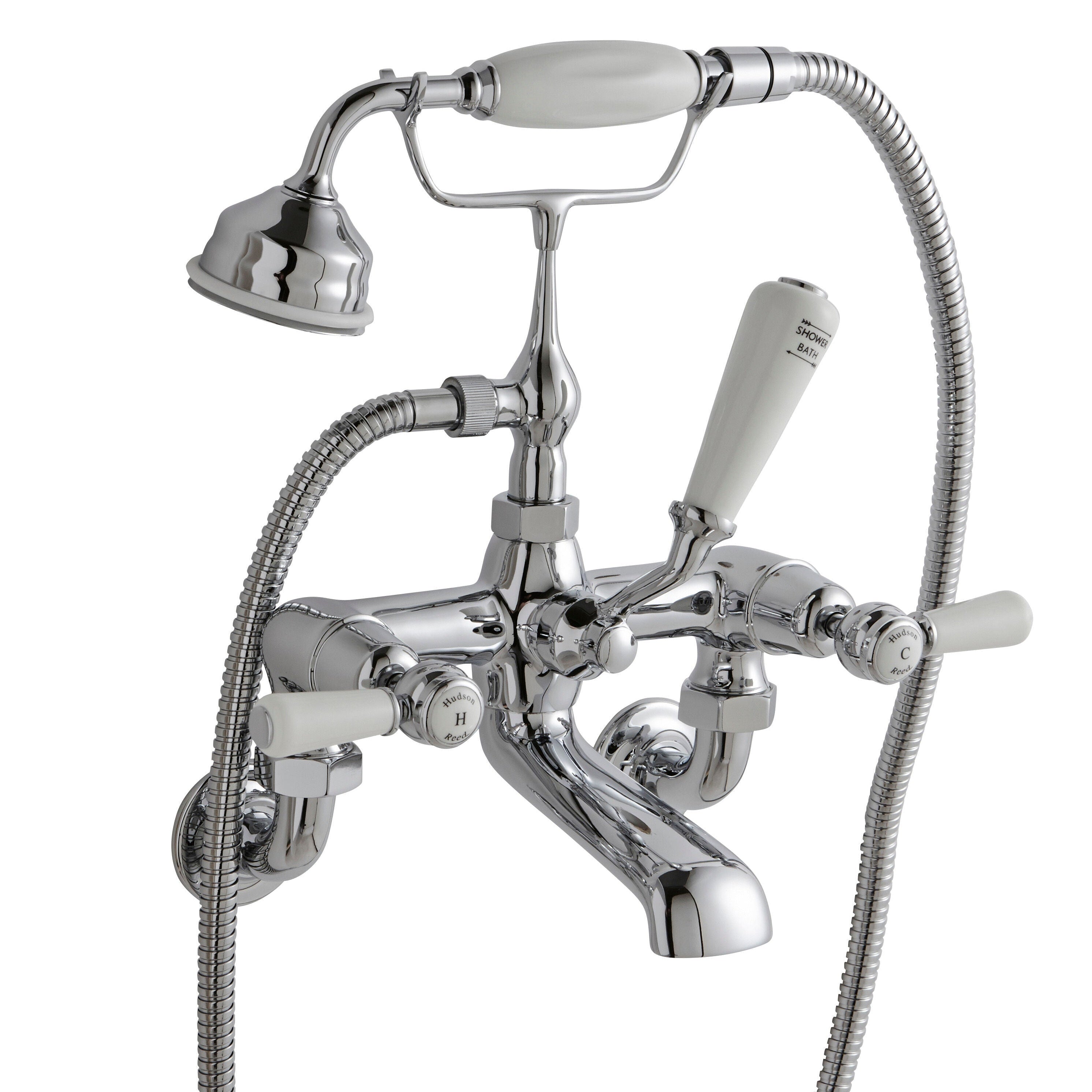 Claremont Topaz Wall Mounted Bath Shower Mixer Tap