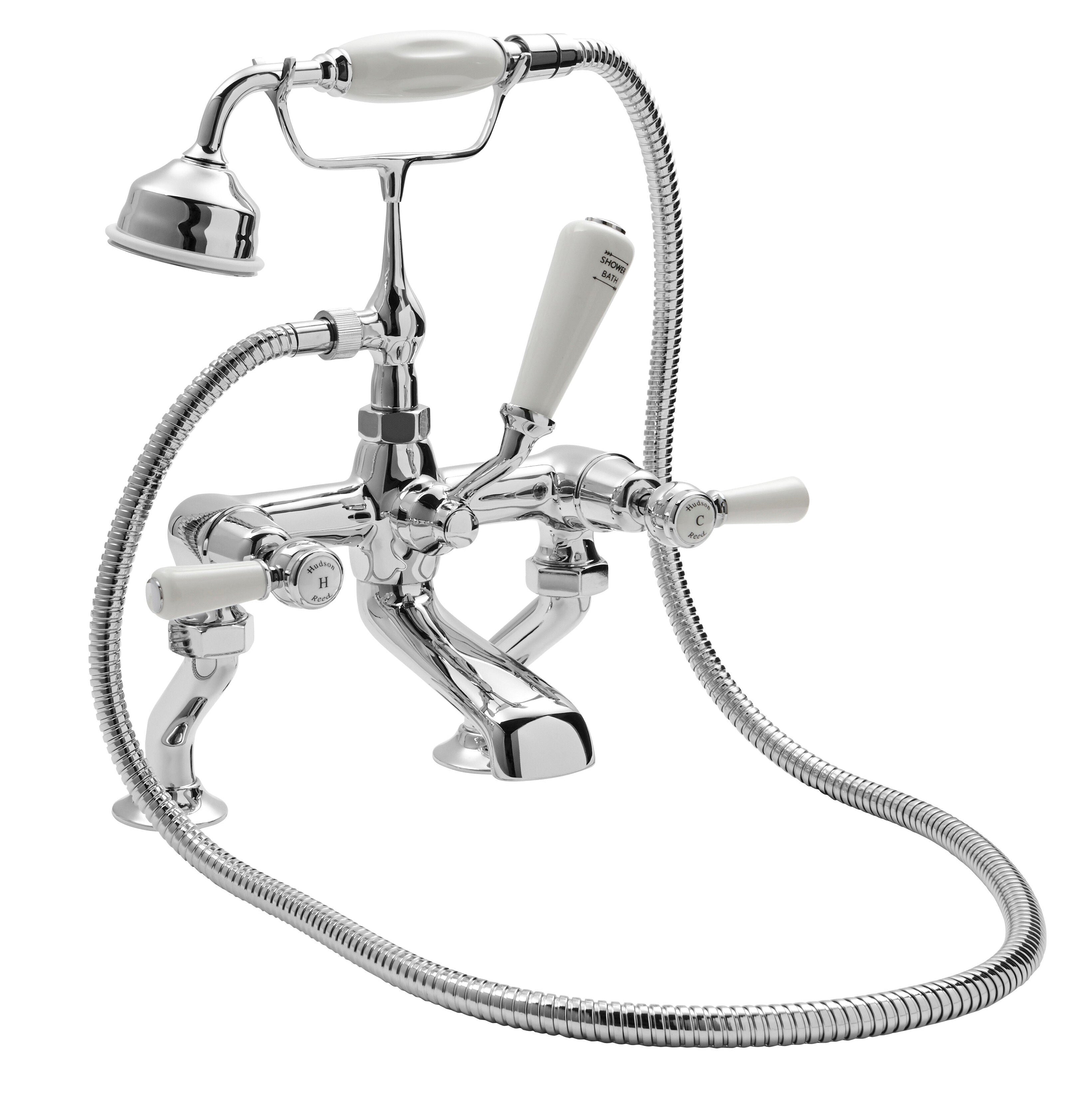 Claremont Topaz Deck Mounted Lever Bath Shower Mixer Tap