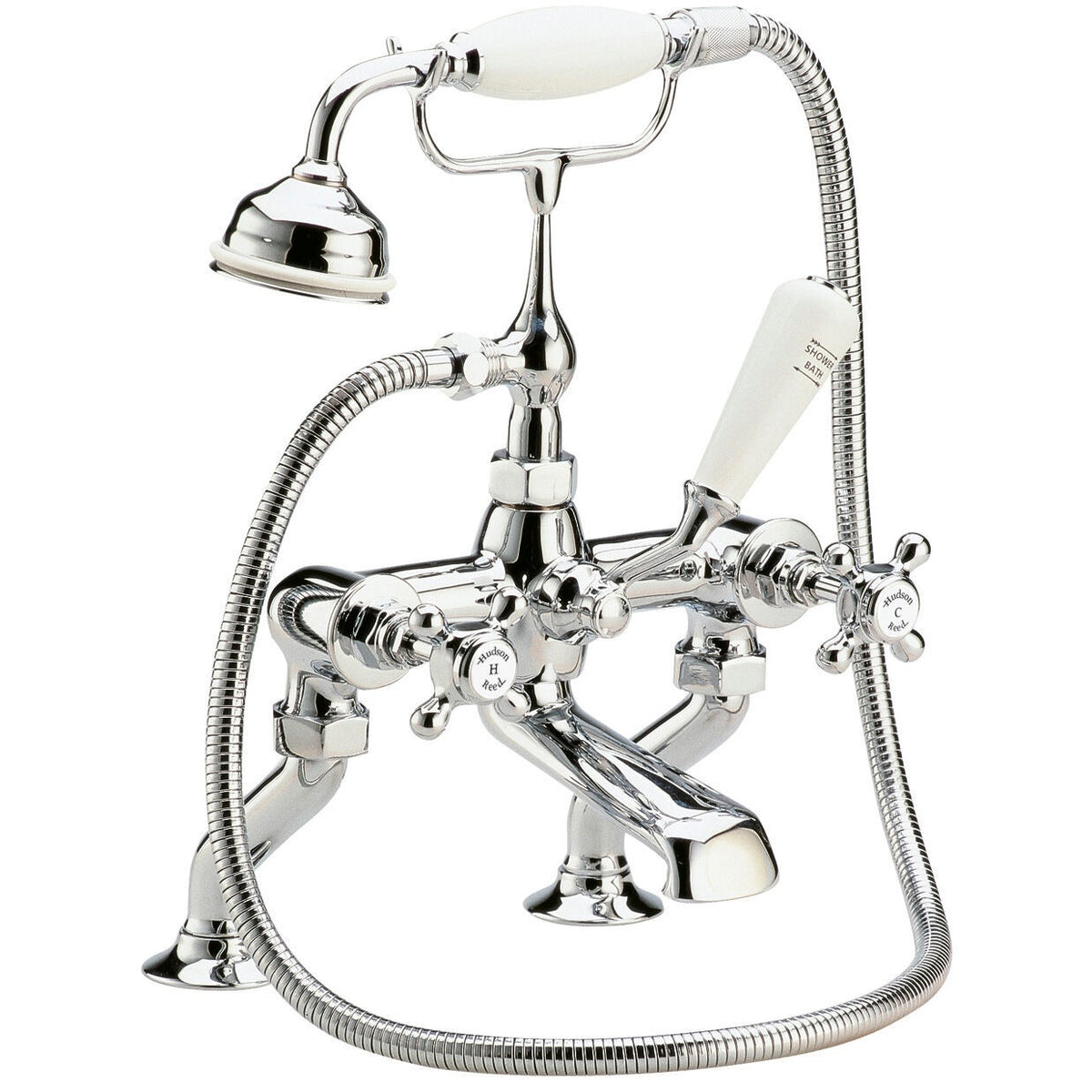 Claremont Topaz Crosshead Deck Mounted Bath Shower Mixer Tap