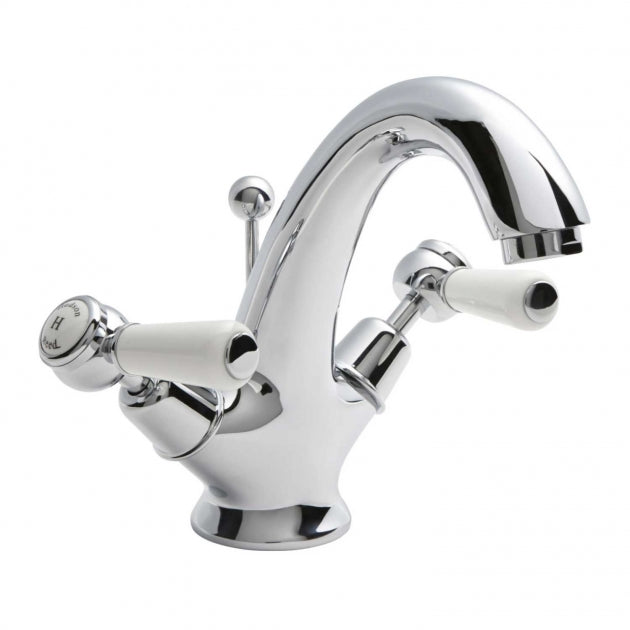 Claremont Topaz Dual Lever Mono Basin Mixer Tap with Pop Up Waste