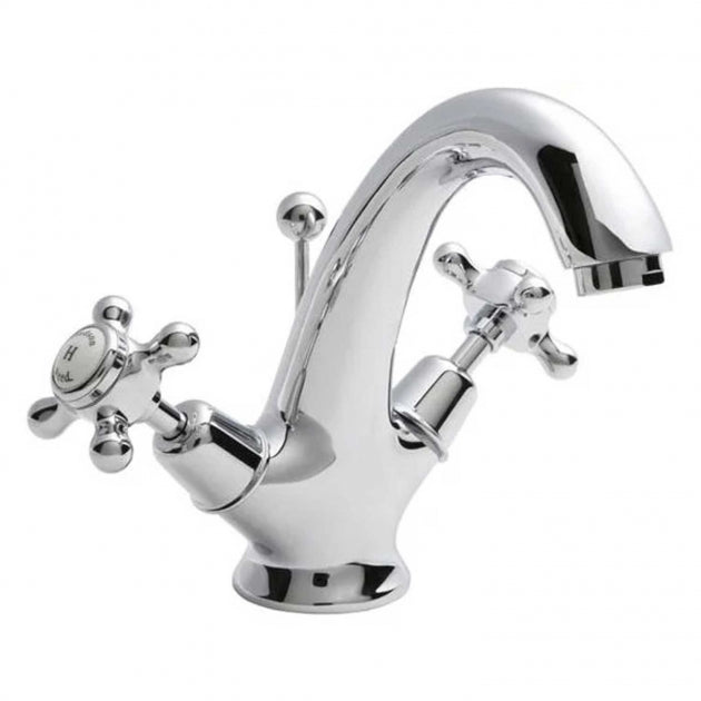Claremont Topaz Dome Dual Handle Mono Basin Mixer Tap with Pop Up Waste