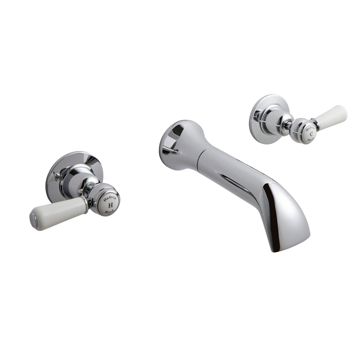Claremont Topaz Dome Collar Lever Wall Mounted Bath Filler Tap