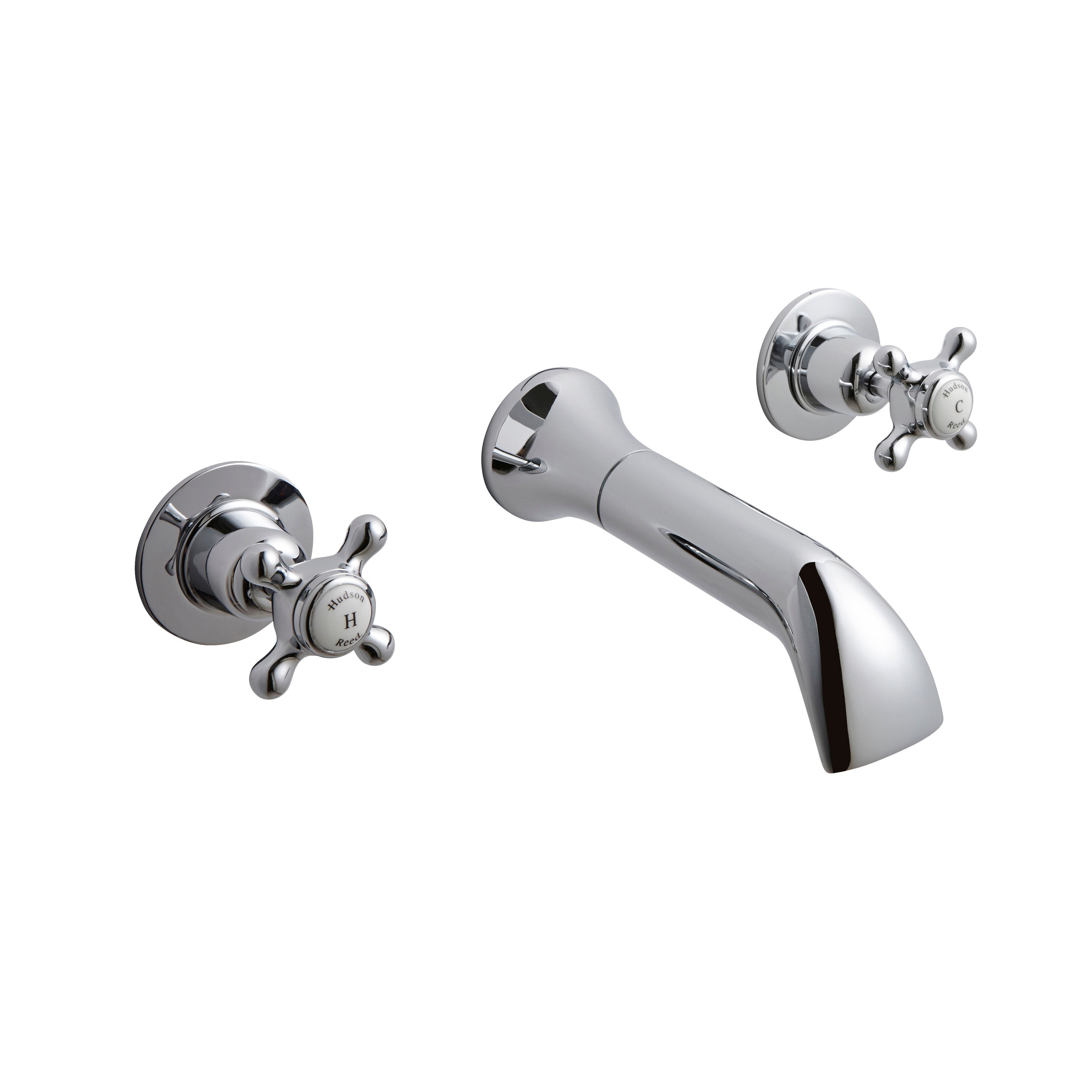 Claremont Topaz 3 Hole Wall Mounted Bath Filler Tap