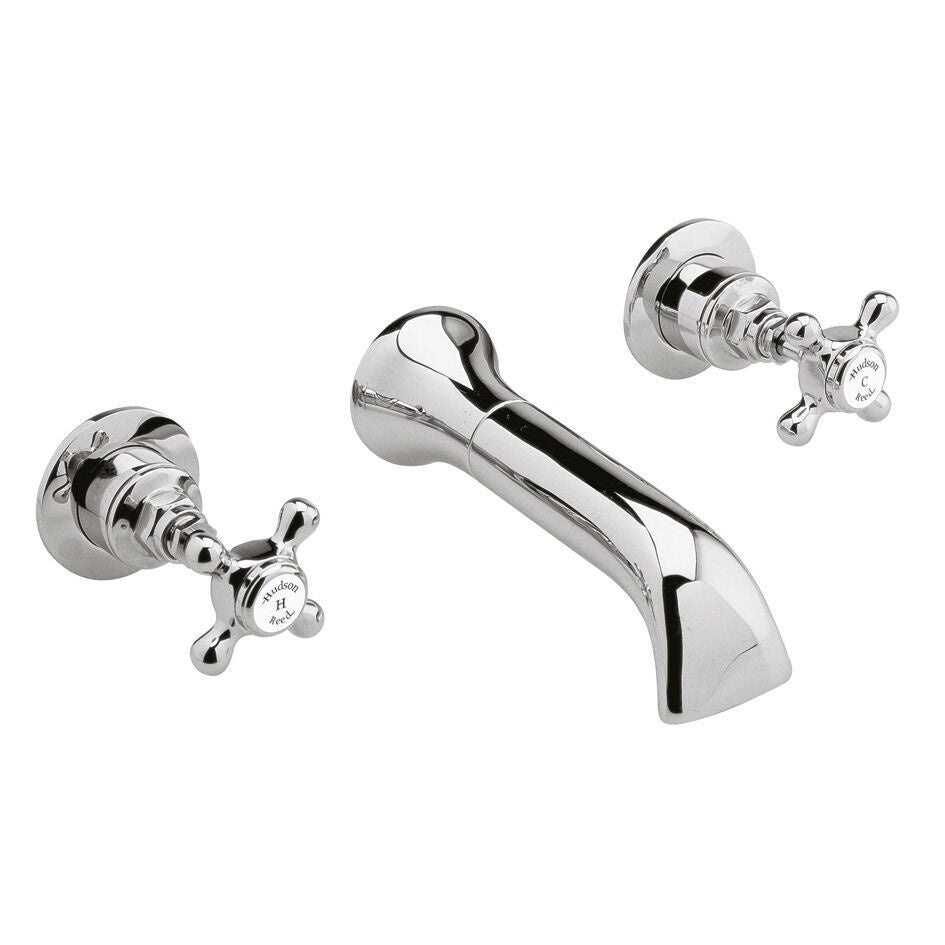 Claremont Topaz Crosshead 3 Hole Wall Mounted Bath Filler Tap