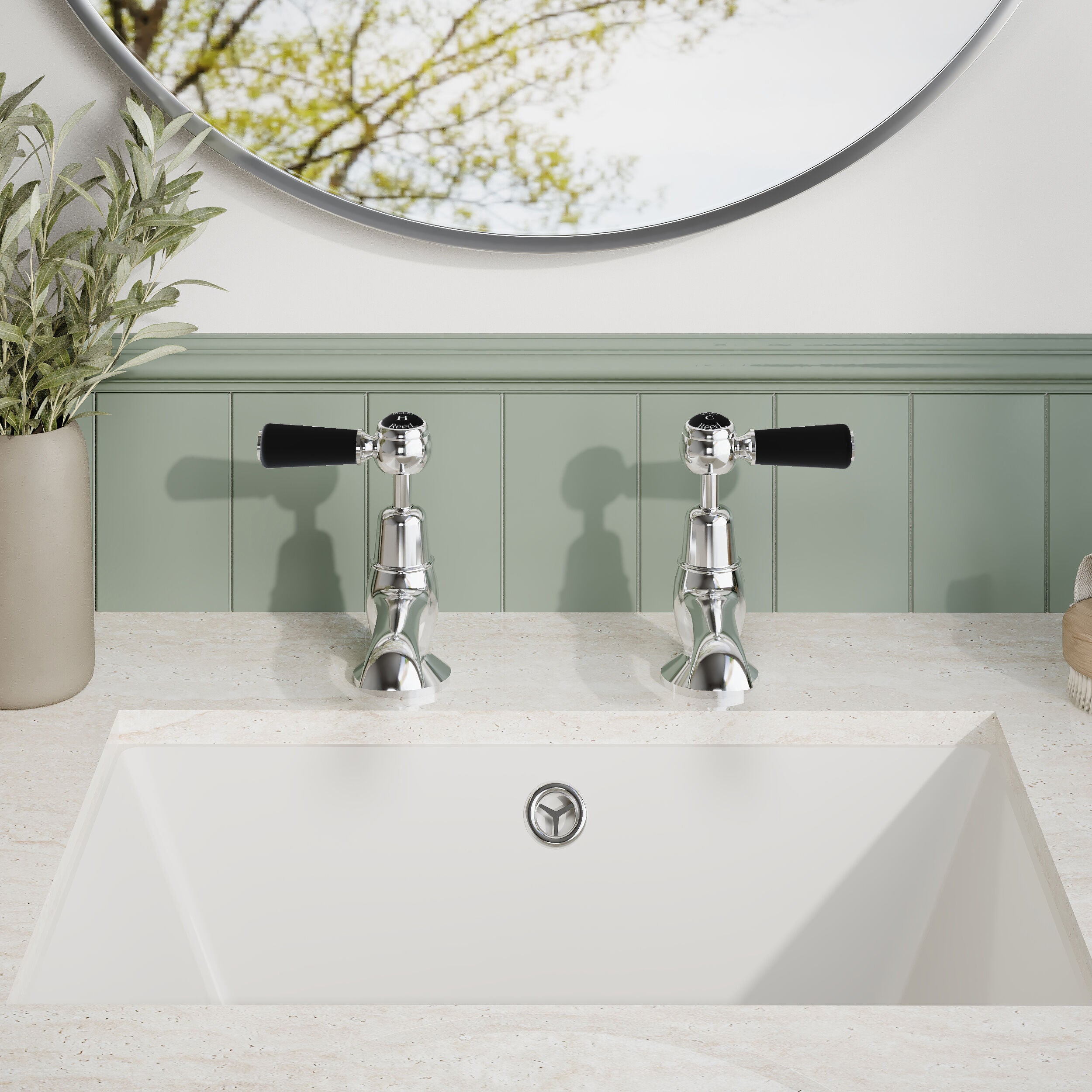 Claremont Topaz Lever Basin Taps Pair