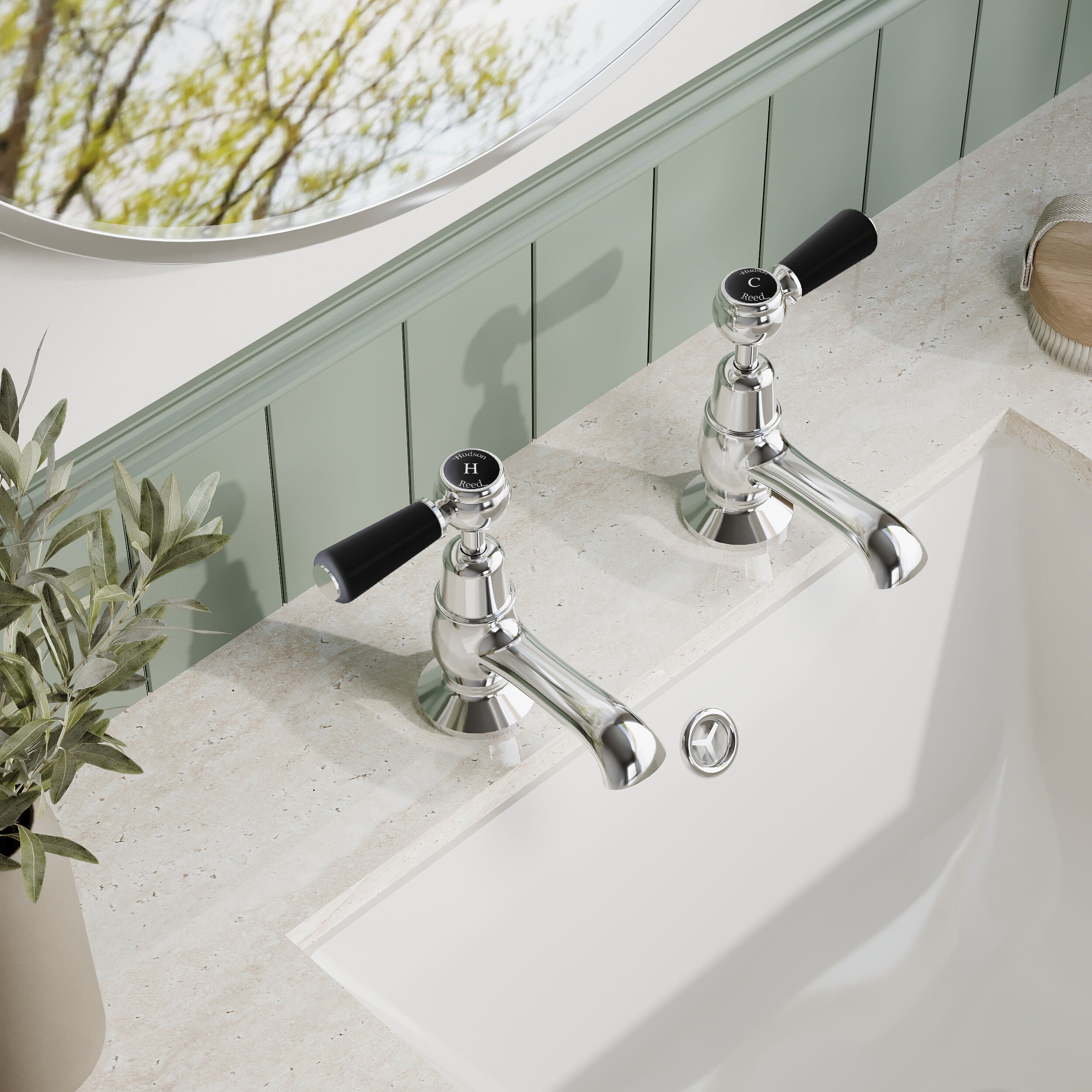 Claremont Topaz Lever Basin Taps Pair