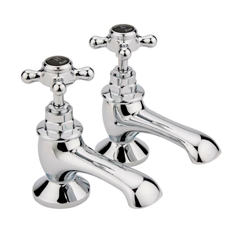 Claremont Hexagonal Crosshead Bath Pillar Taps