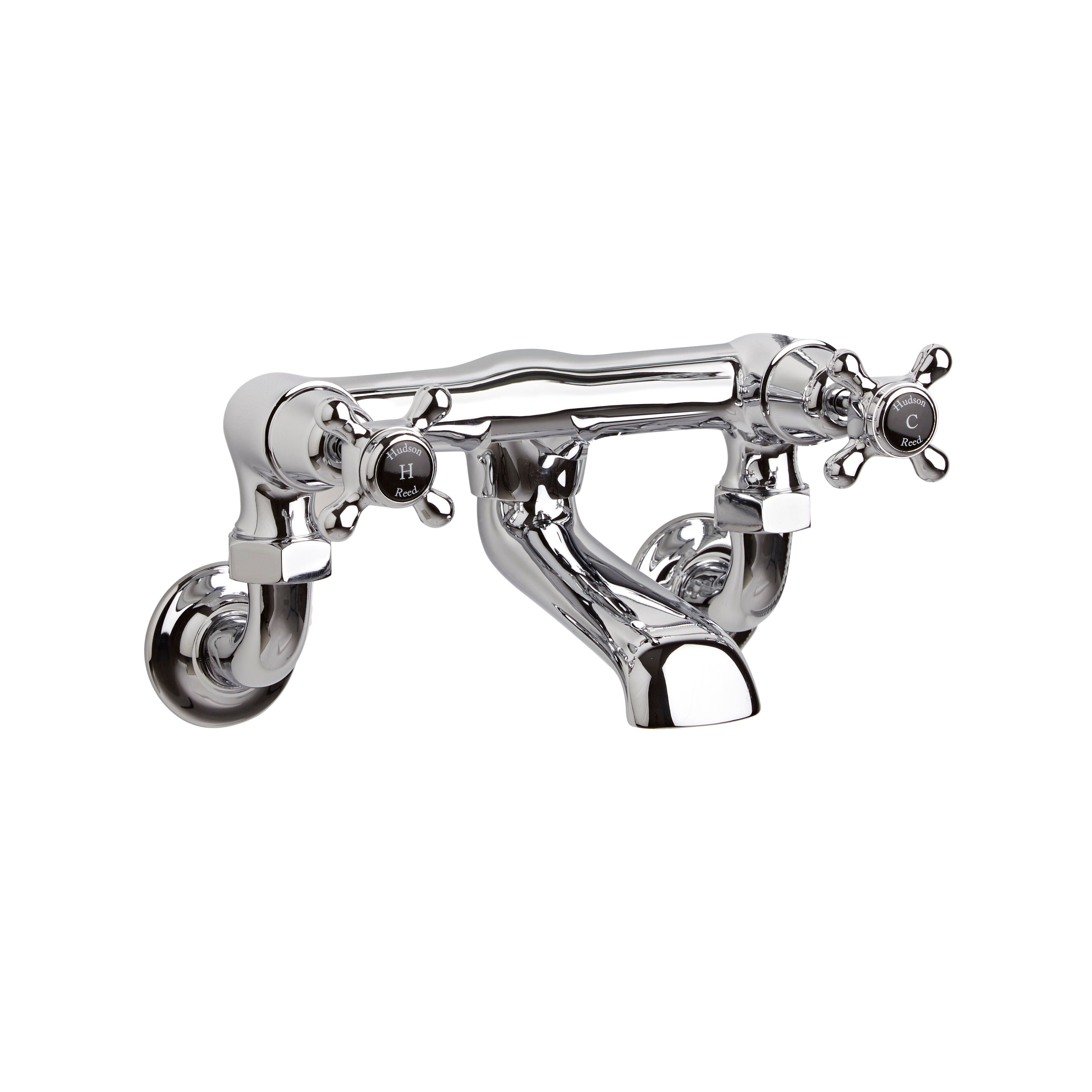 Claremont White Topaz Crosshead Wall Mounted Bath Filler Tap