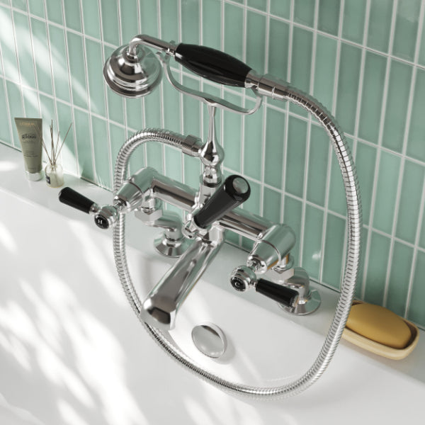 Claremont Deck Mounted Lever Bath Shower Mixer Tap