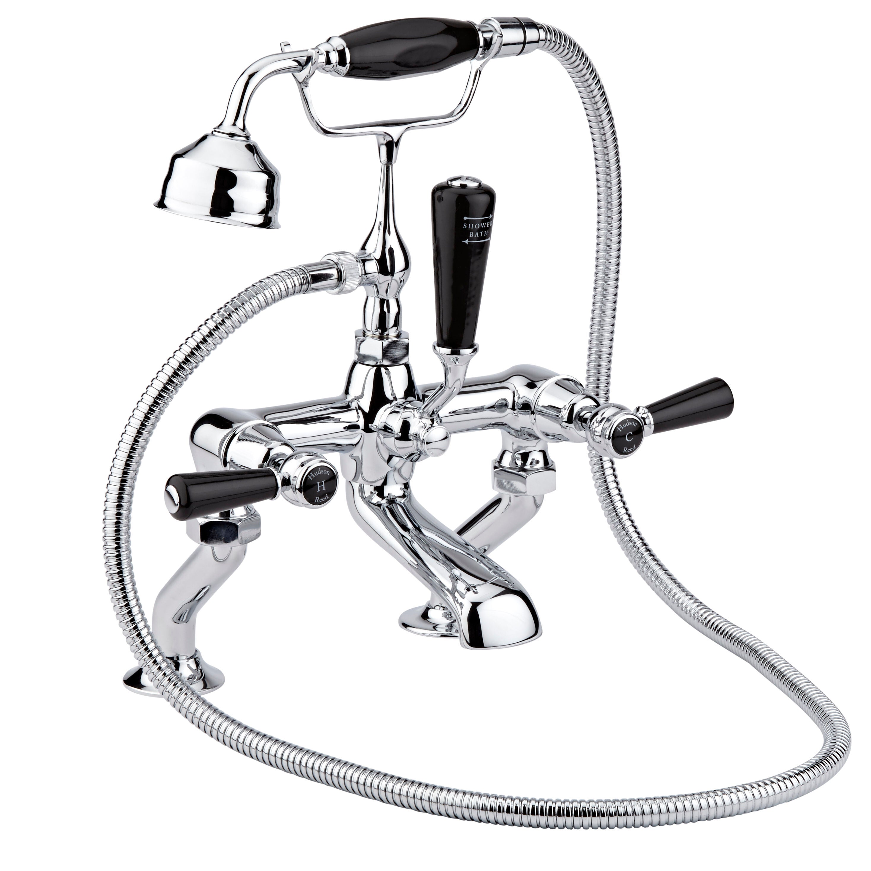 Claremont Topaz Deck Mounted Lever Bath Shower Mixer Tap