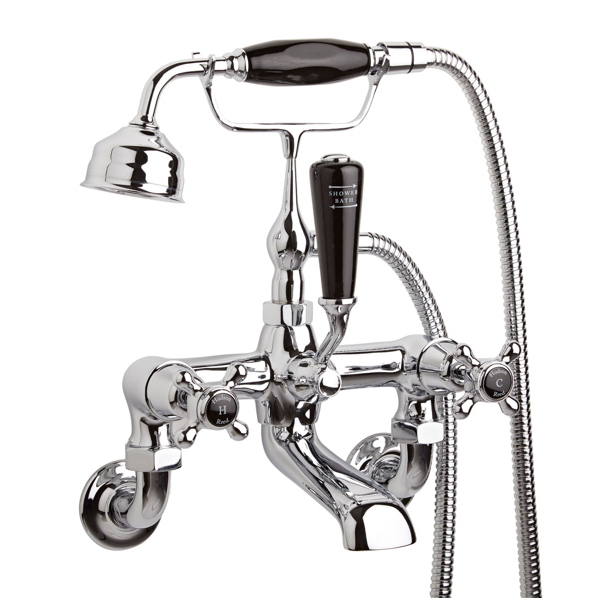 Claremont Topaz Dome Wall Mounted Bath Shower Mixer Tap