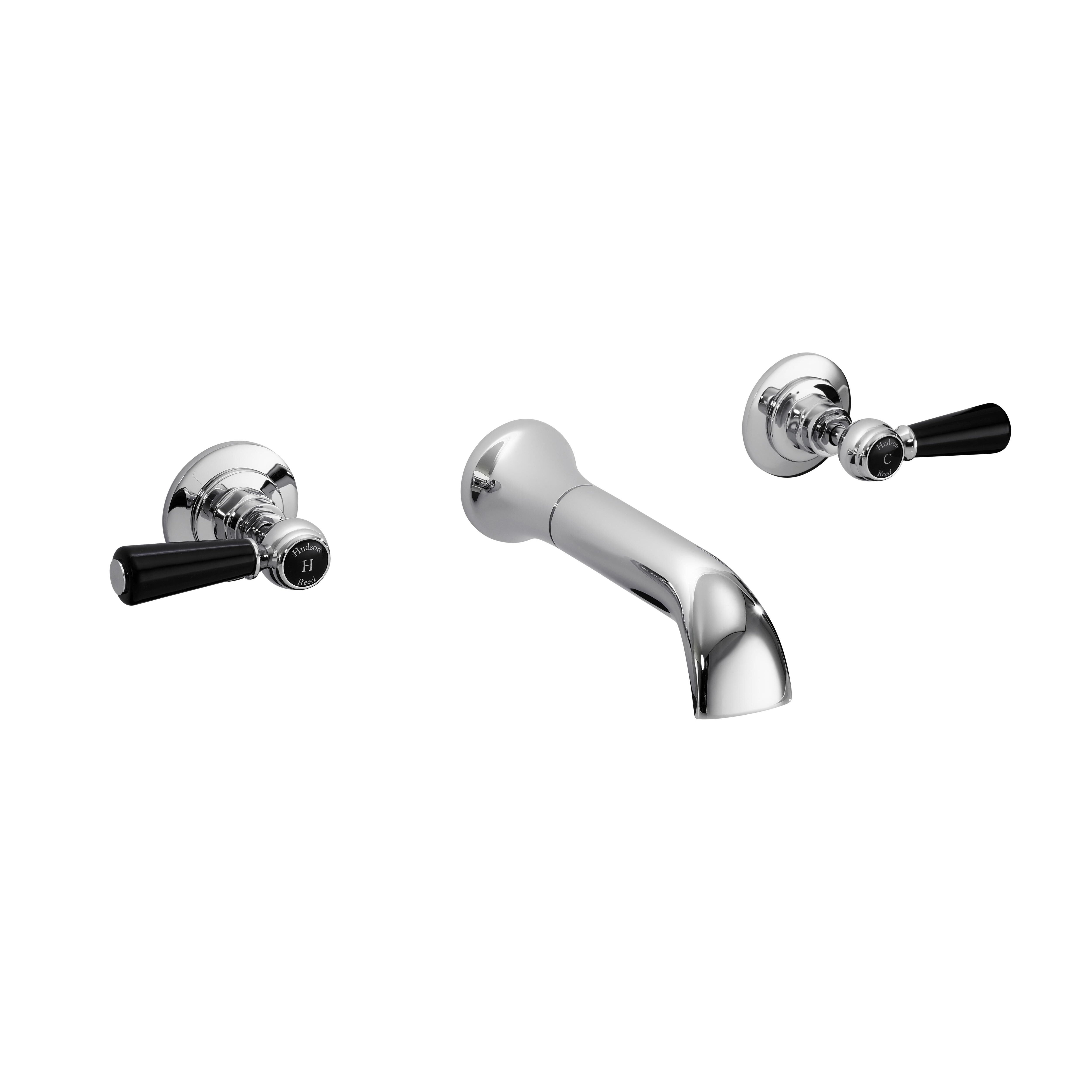Claremont Topaz Dome Collar Lever Wall Mounted Bath Filler Tap