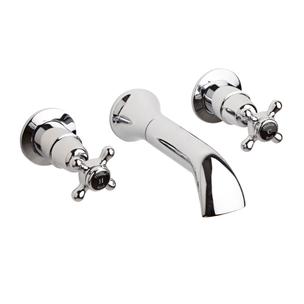 Claremont 3 Hole Wall Mounted Bath Filler Tap