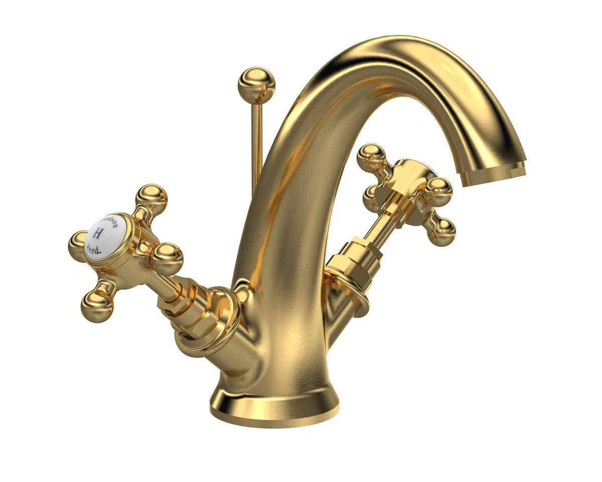 Claremont Topaz Hexagonal Collar Mono Basin Mixer Tap with Pop Up Waste